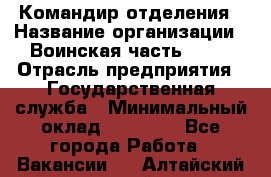 Командир отделения › Название организации ­ Воинская часть 6681 › Отрасль предприятия ­ Государственная служба › Минимальный оклад ­ 28 000 - Все города Работа » Вакансии   . Алтайский край